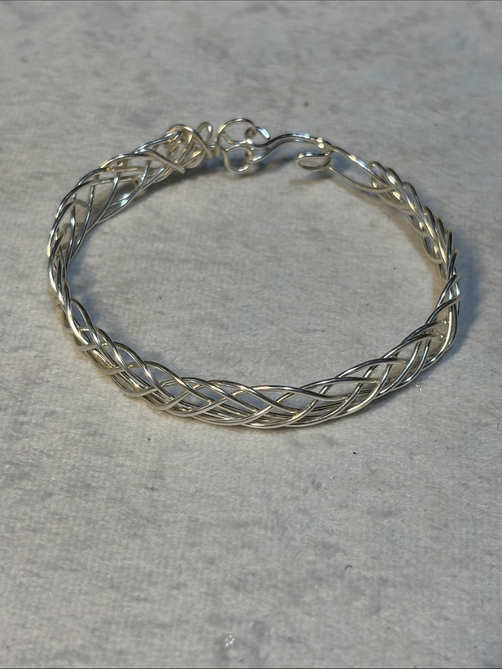 Tarnish Resistant Silver Braided Wire Bracelet